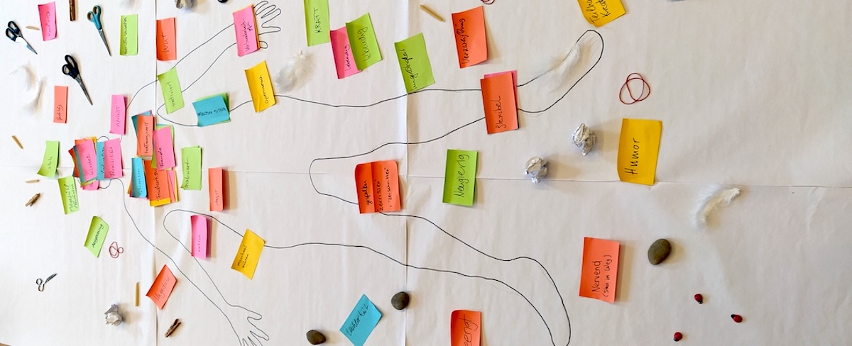 Personen outline mit Postits