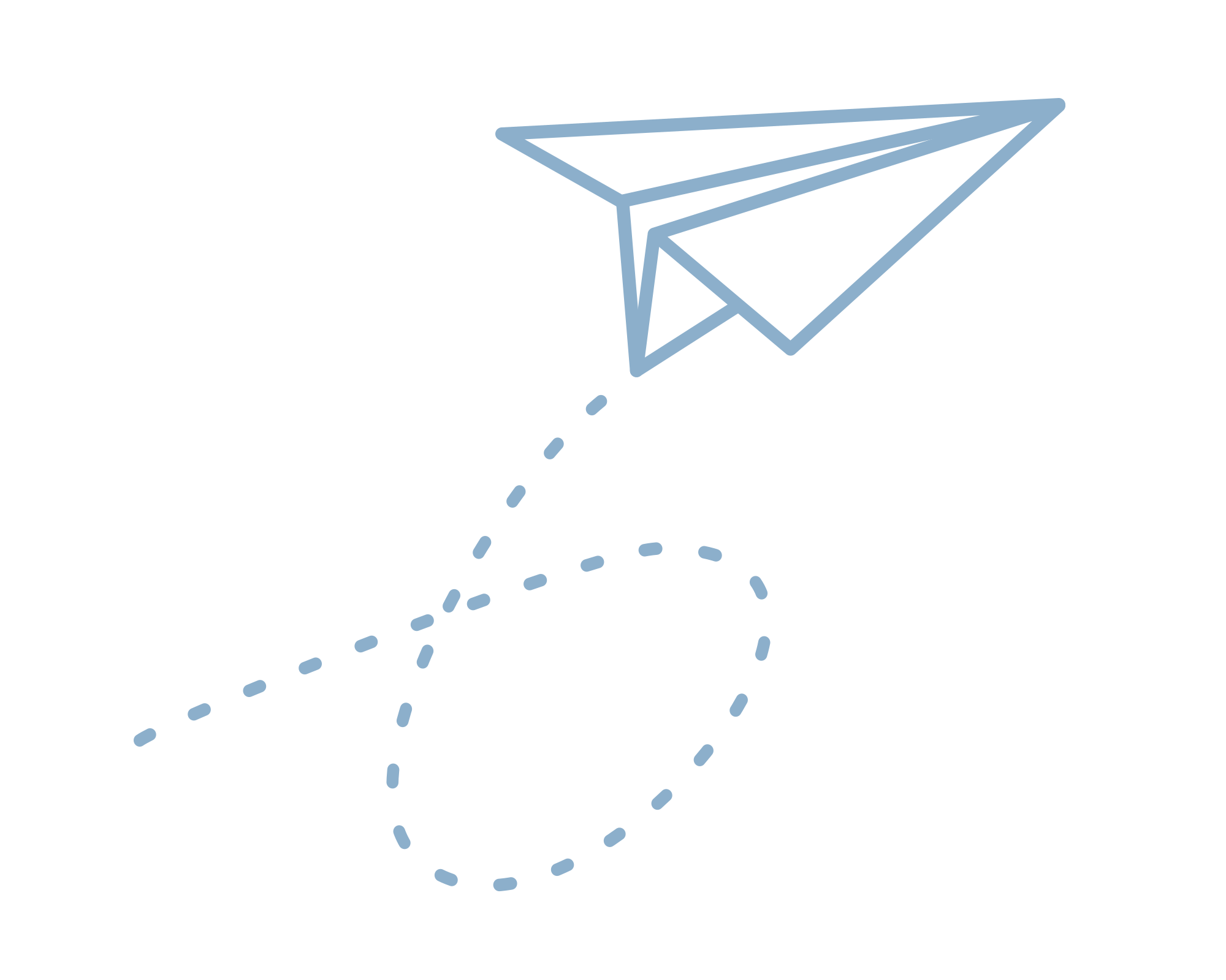 Papierflieger als Symbol für Newsletter